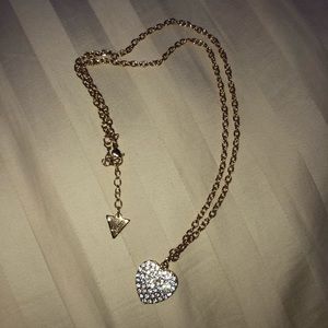 ❤️Guess Heart Rhinestone Necklace